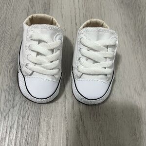 White Converse Size 1 Baby Shoe